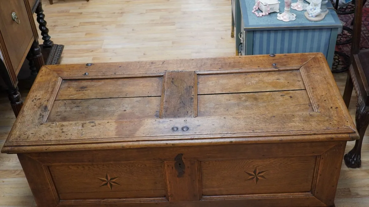 19th Century French Oak Coffer - Image 3