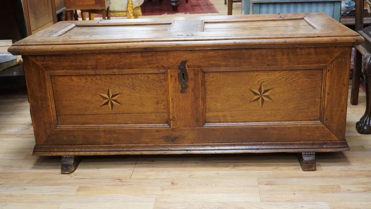 19th Century French Oak Coffer - Image 4