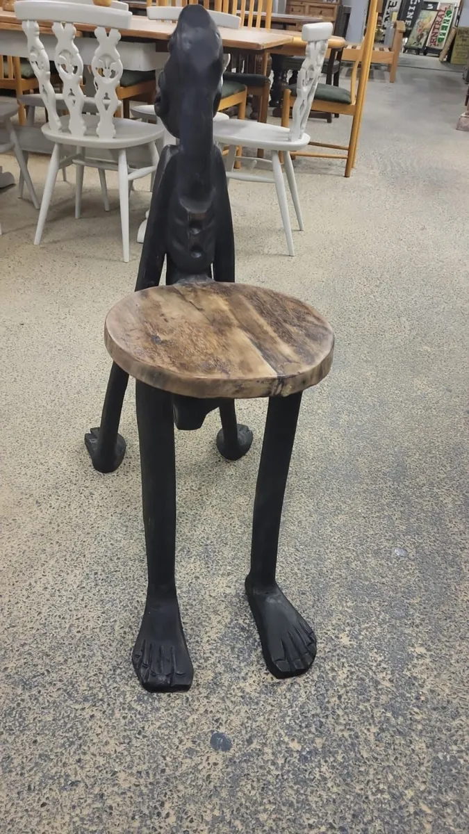 Early 1900s African anthropomorphic stool, chair - Image 2