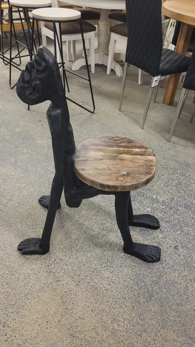 Early 1900s African anthropomorphic stool, chair - Image 1