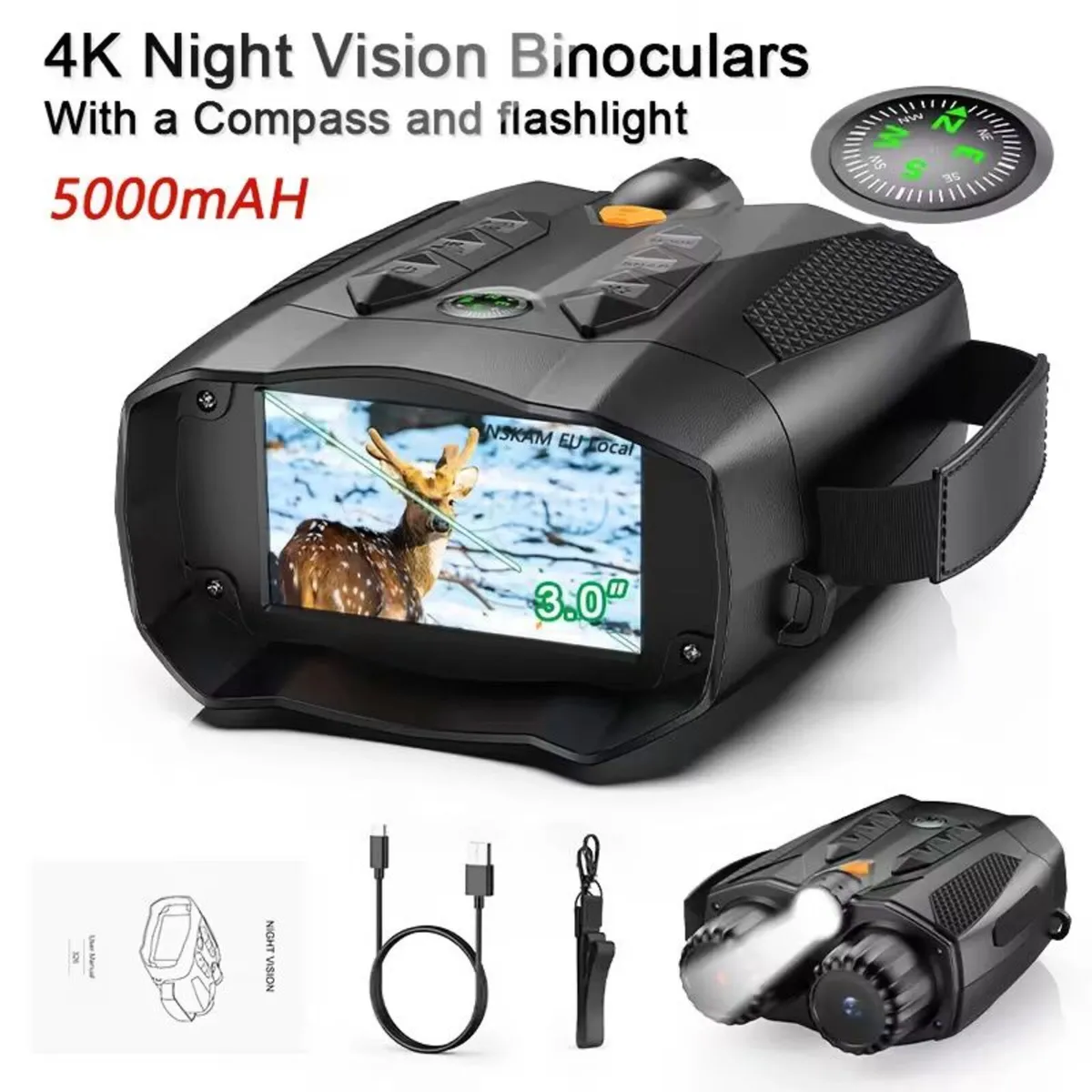 Night Vision HD Binocular Goggles Infrared 10x - Image 2