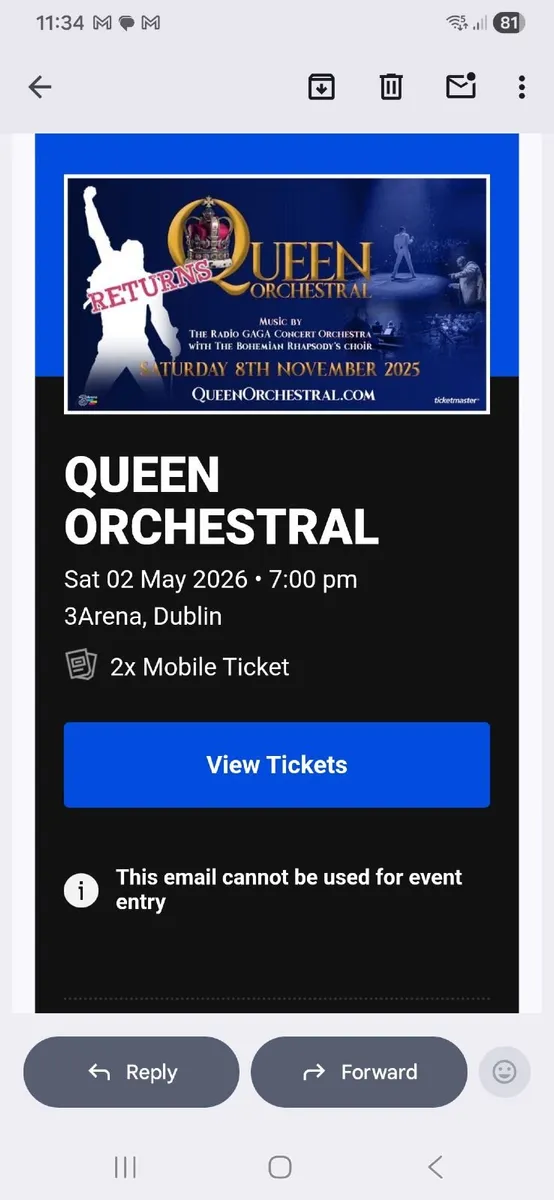 Queen Orchestra Concert Tickets 2nd May 26