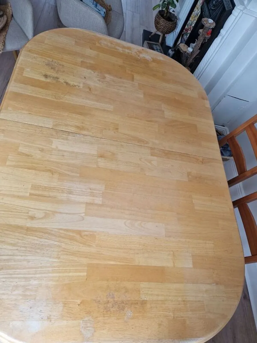 Solid Oak 8 Seater Dining Table - Image 3