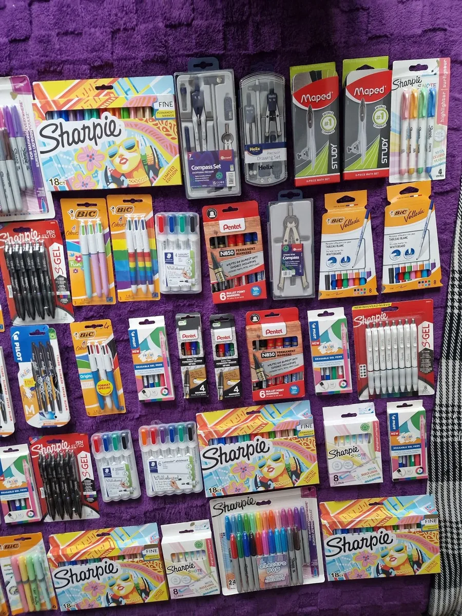 Bundle of sharpie, bic,staedtler, pilot pens,marke - Image 1