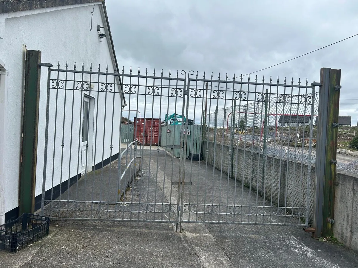 Pair of heavy galvanised gates