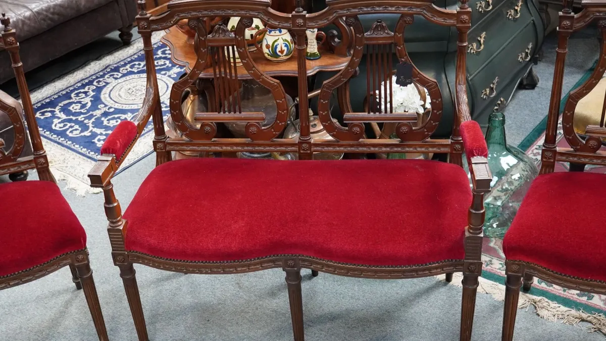 Edwardian-Style Parlor Suite - Image 4