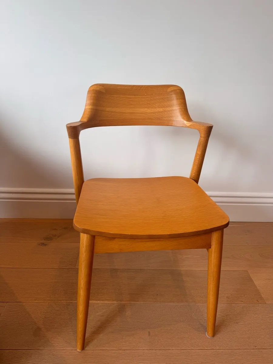6 Solid oak dining chairs - Image 3