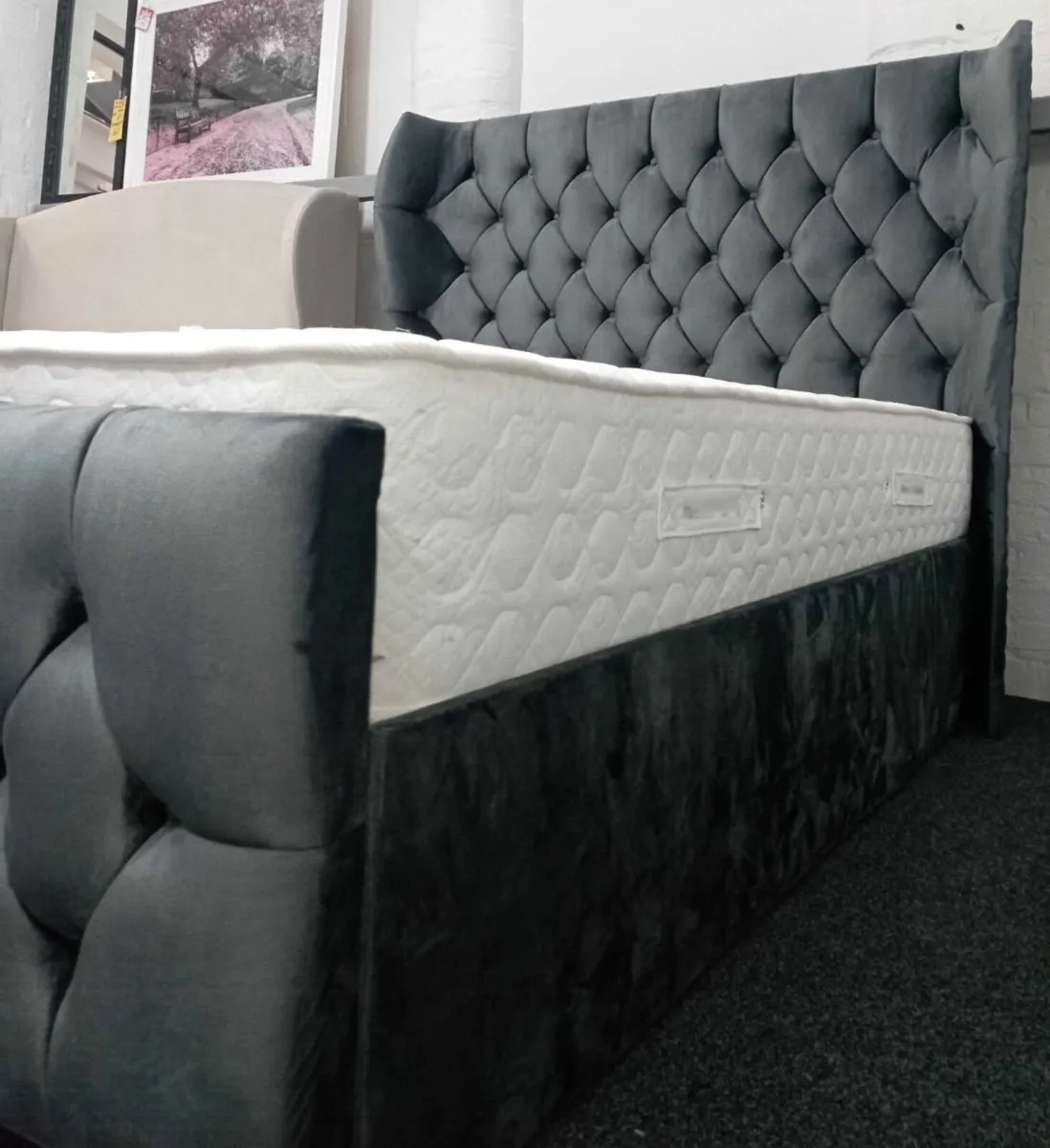 Dubai Wingback Frame Beds With Mattresses - Image 4