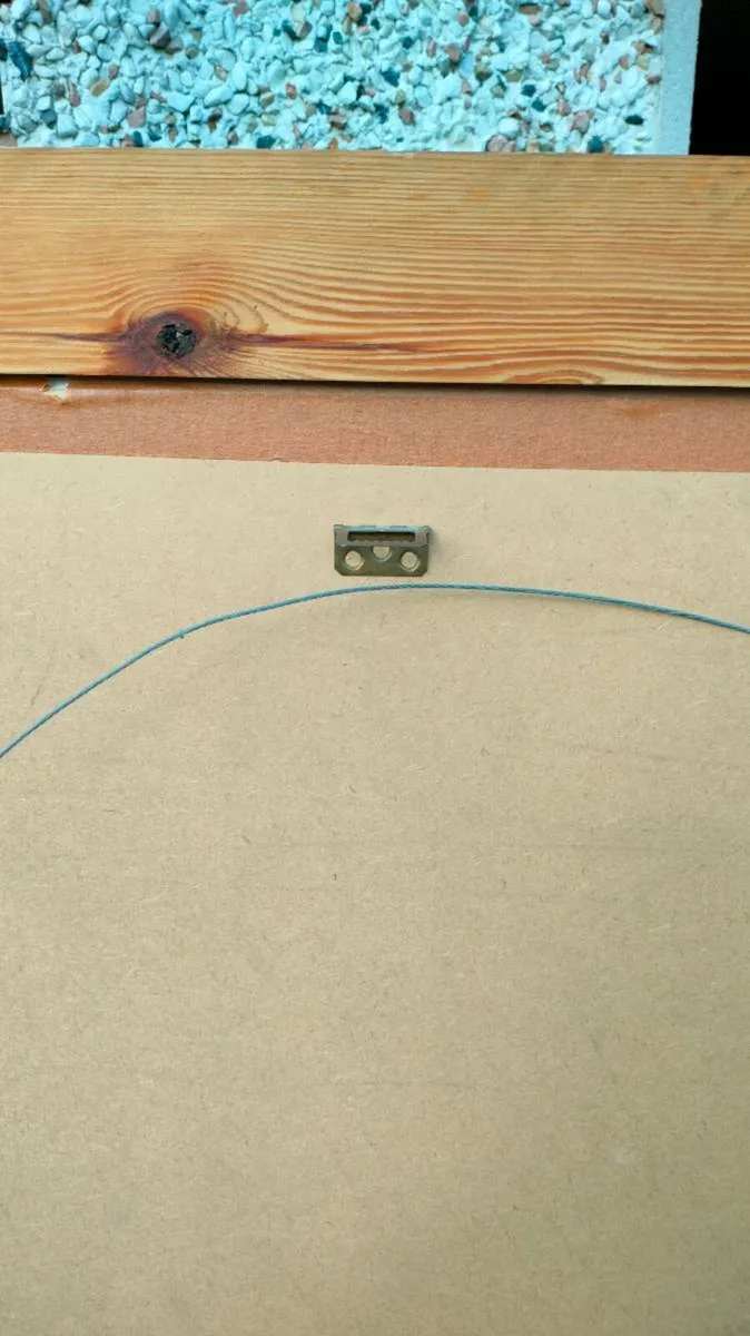 Large pine framed picture with glass. Ready to han - Image 3