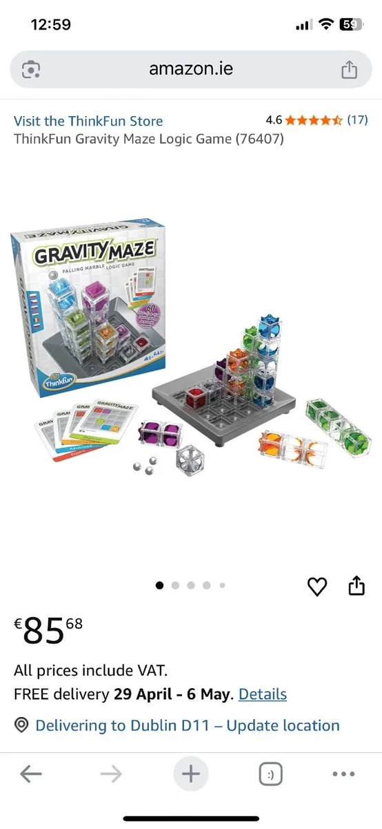 Gravity Maze Falling Marble Logic Game, a STEM toy - Image 1