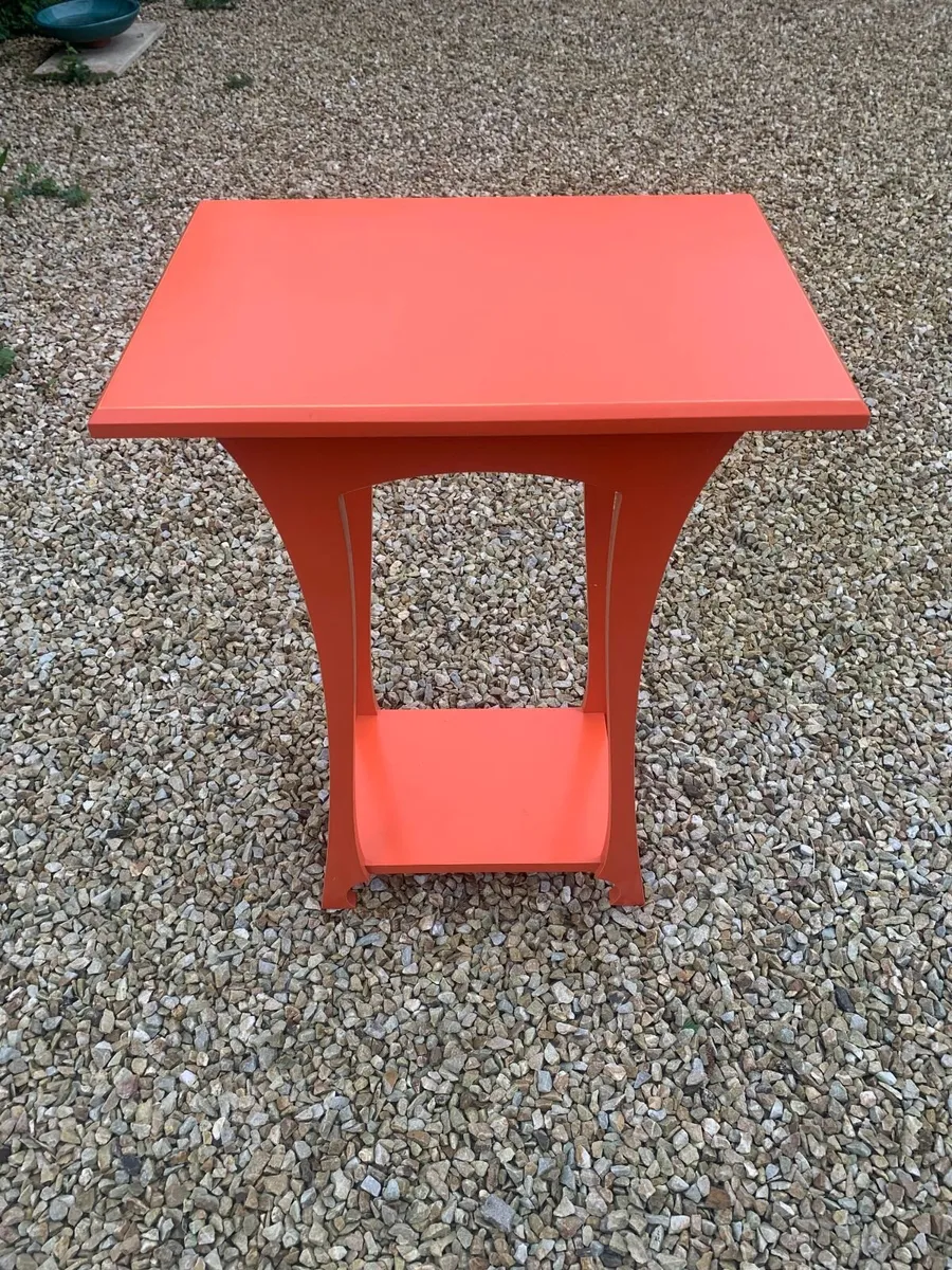 Handmade Side Table (Burnt Orange colour) - Image 1