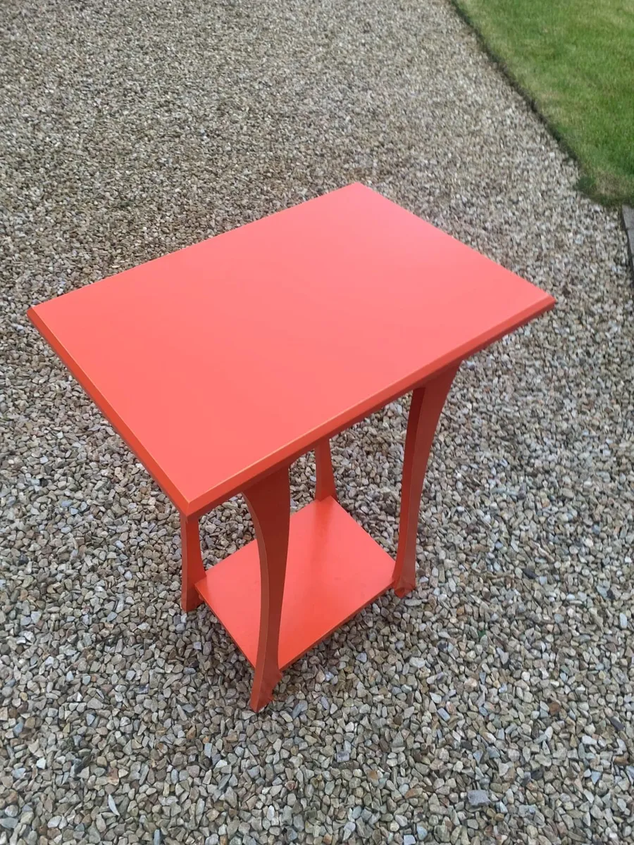 Handmade Side Table (Burnt Orange colour) - Image 3