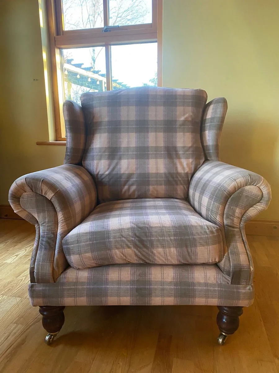 3 Seater Sofa + Armchair – Newly Upholstered - Image 2