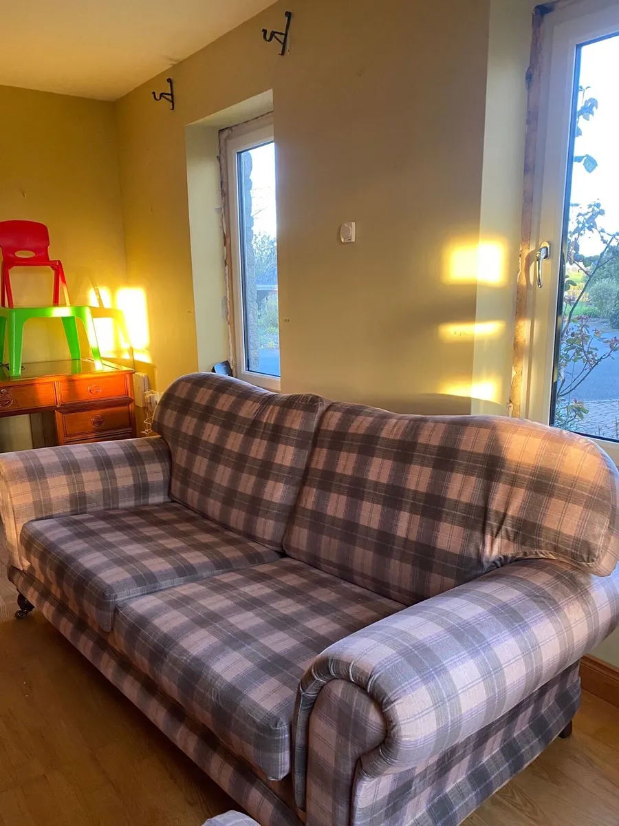 3 Seater Sofa + Armchair – Newly Upholstered - Image 3