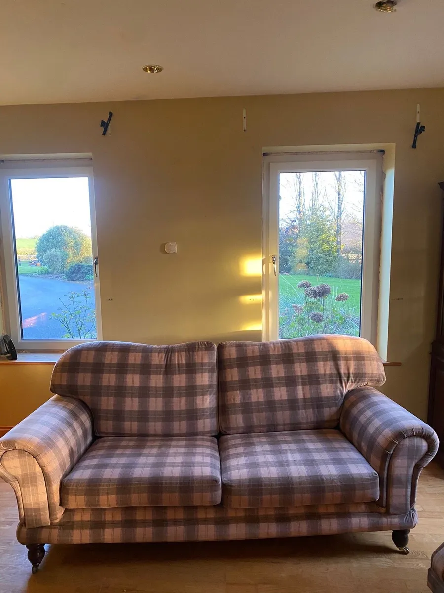 3 Seater Sofa + Armchair – Newly Upholstered - Image 4