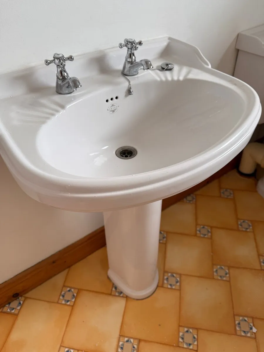 Toilet and Basin sink with pedestal. - Image 4