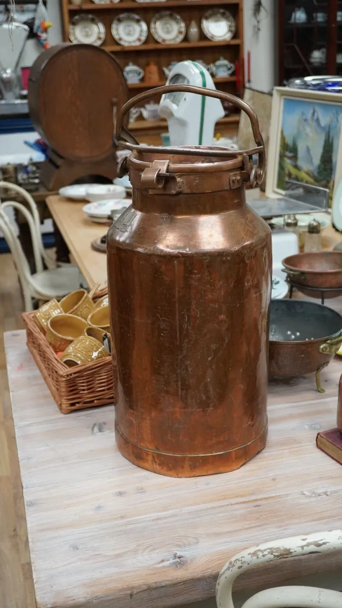 French Copper Milk Churn - Image 1