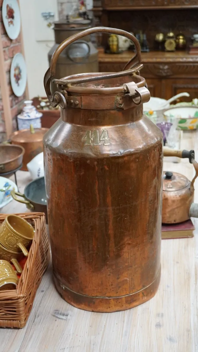French Copper Milk Churn - Image 2