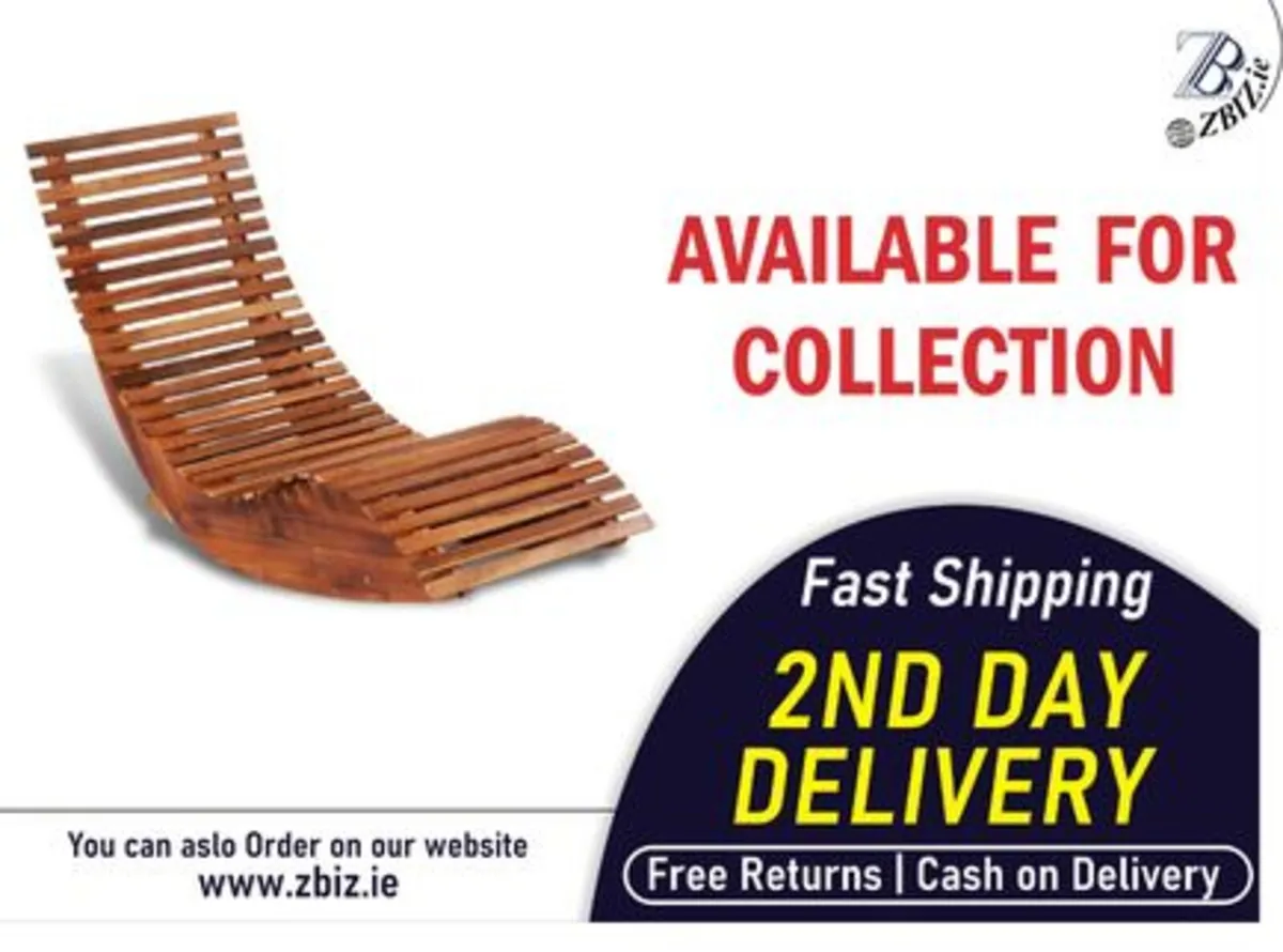 Rocking Sun Lounger Outdoor Acacia Wood Chair - Image 1