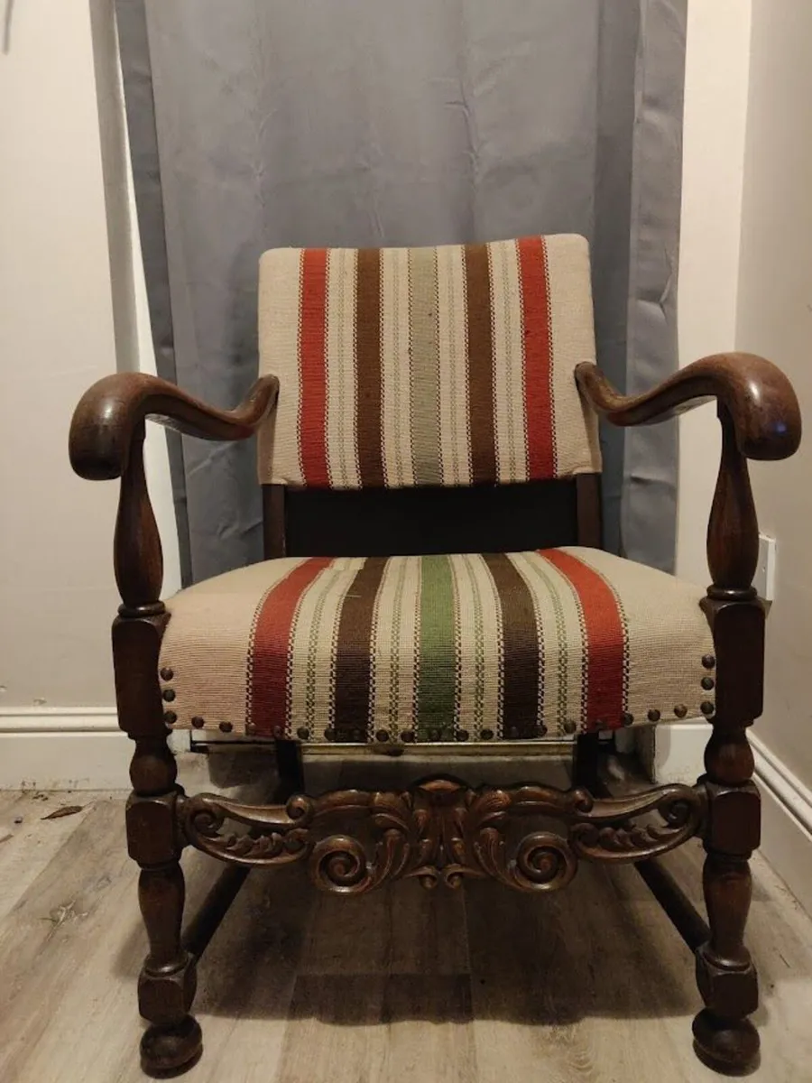 Vintage Danish Armchair 17th century antique style