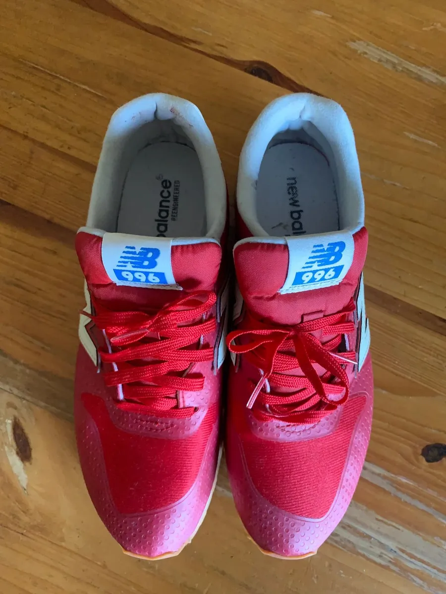 Red Cloth Nylon New Balance Runners - Image 1