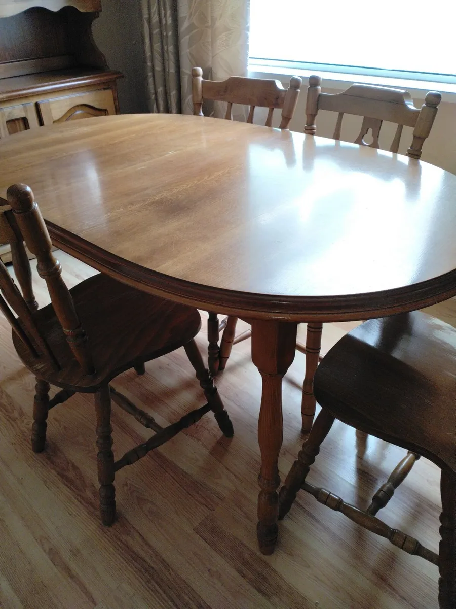 Two tables w four chairs each. Pinewood - Image 3