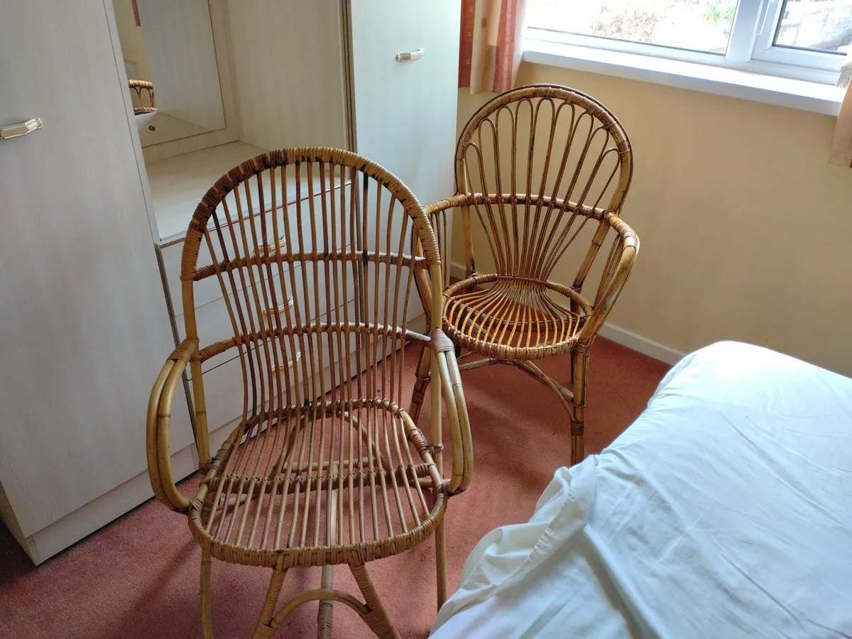 One pair retro chairs. One pair vintage chairs. - Image 2