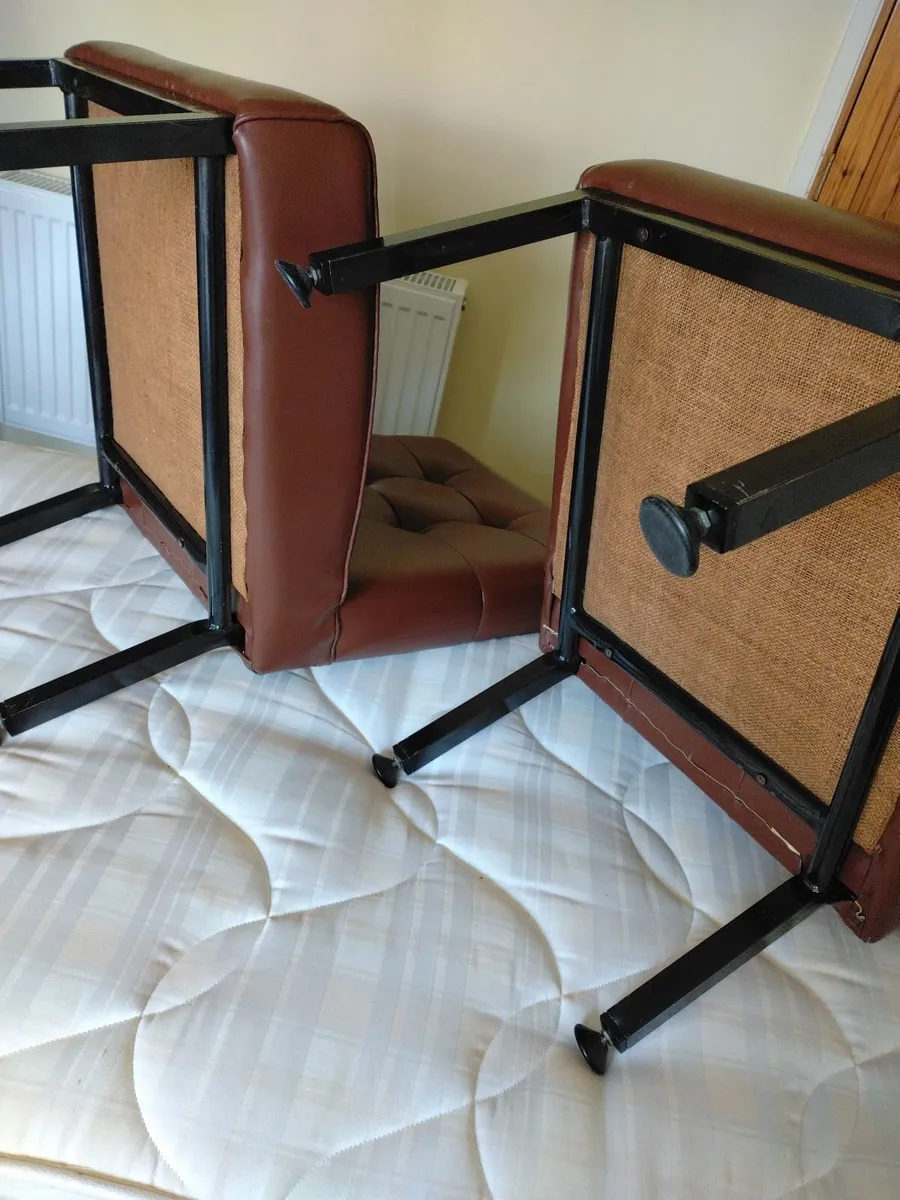 One pair retro chairs. One pair vintage chairs. - Image 3