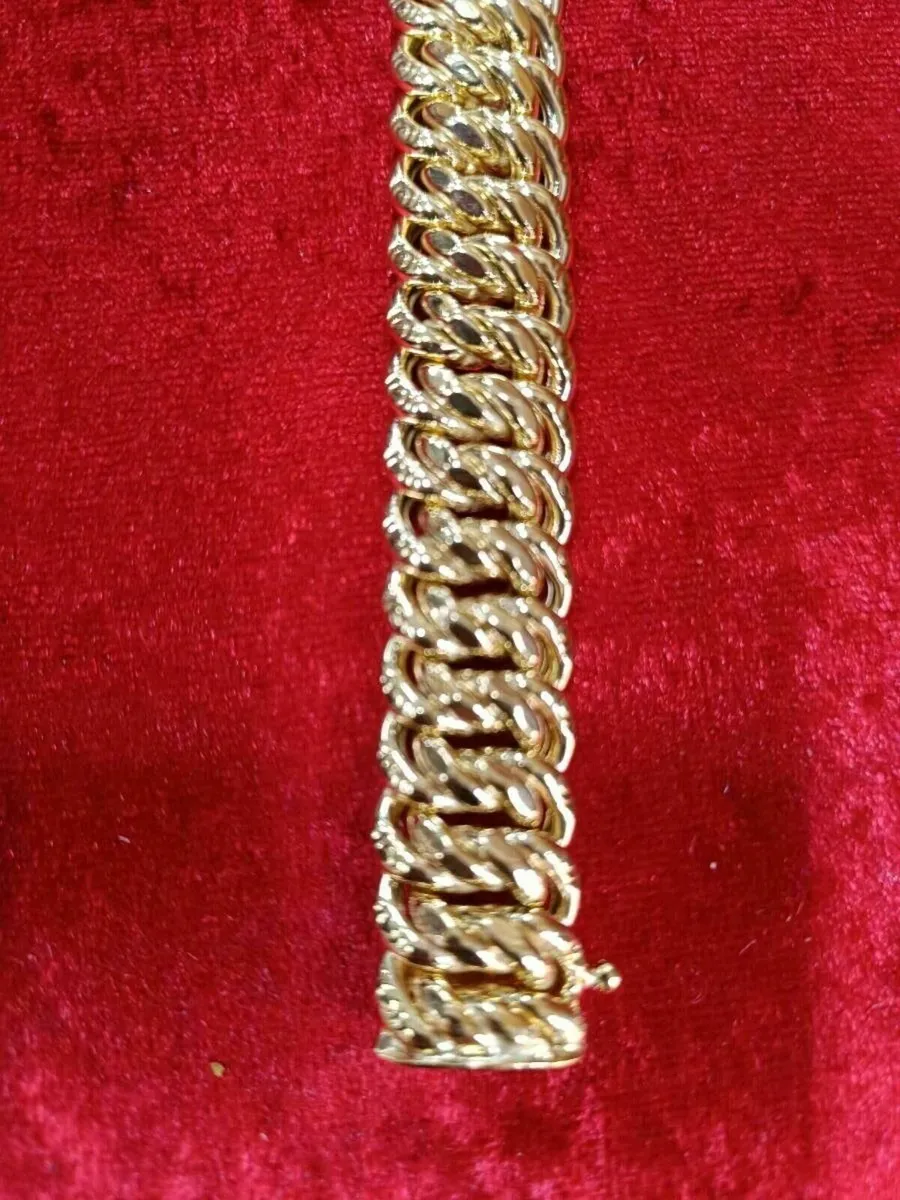 9k Yellow Gold Byzantine Bracelet , Brand New - Image 3