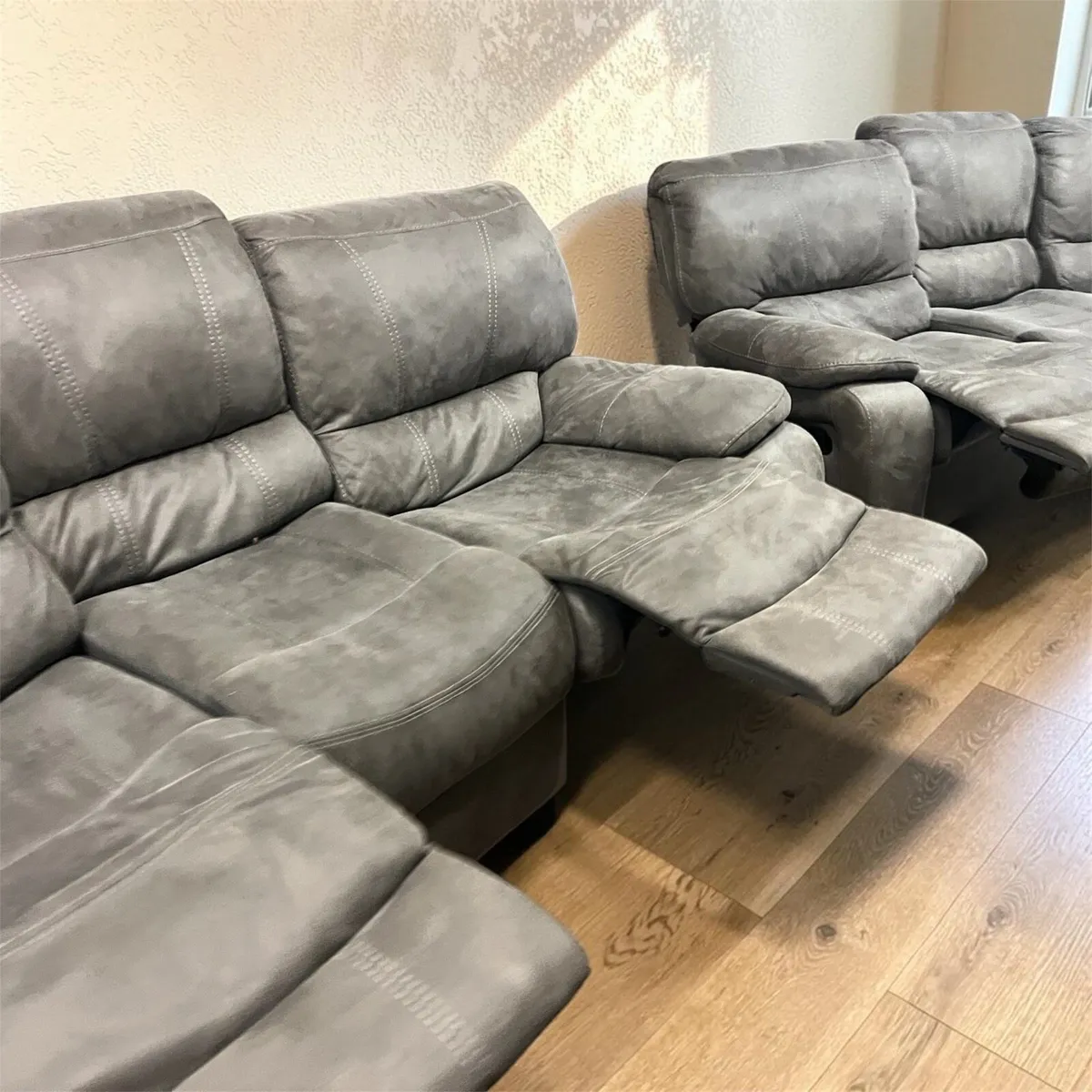 Grey 3+3 seater sofa set - Image 1