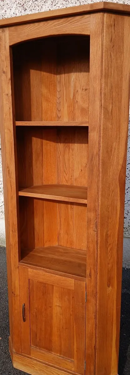 Solid Oak Tall Corner Unit - Image 1