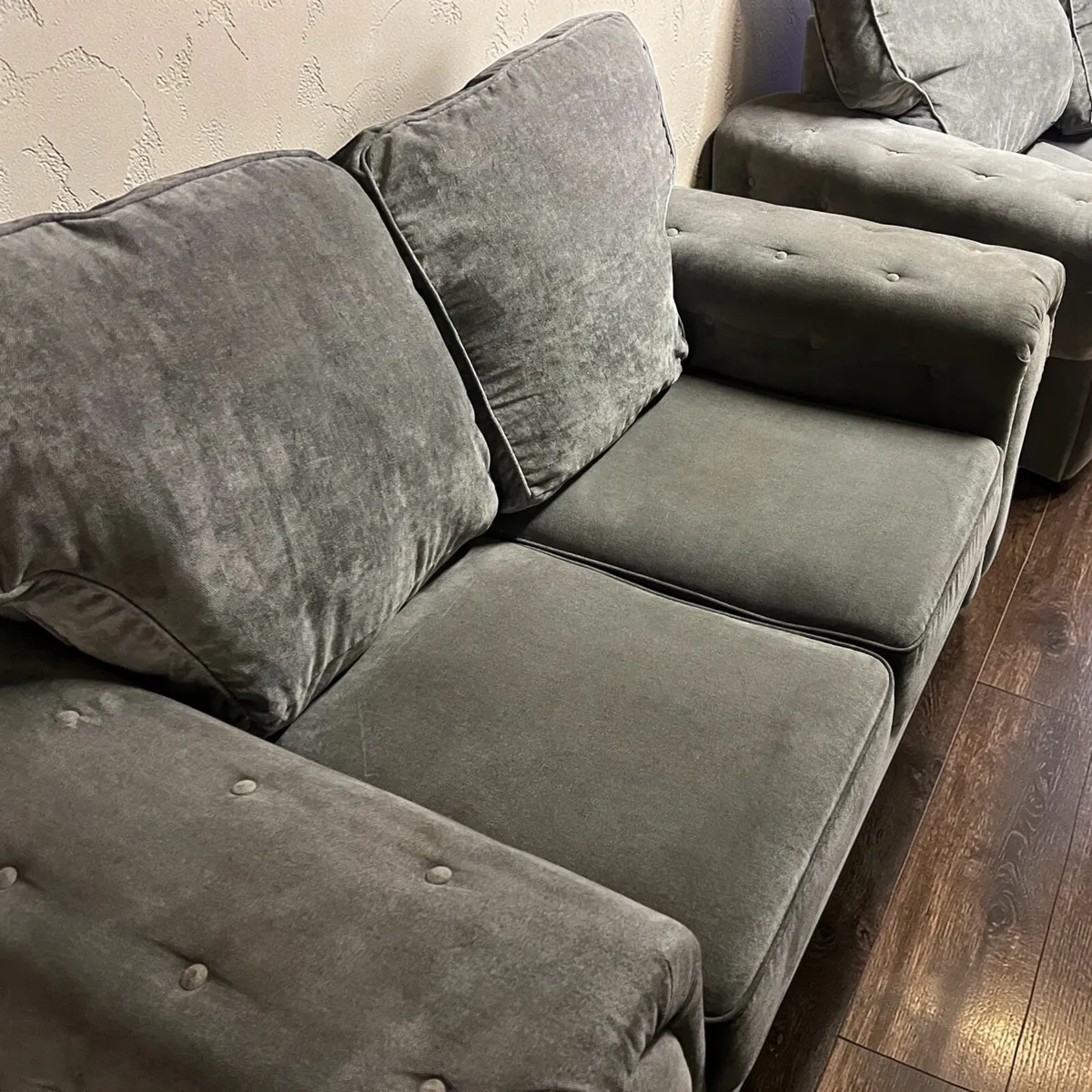 Grey 3+2 sofa set couch - Image 4