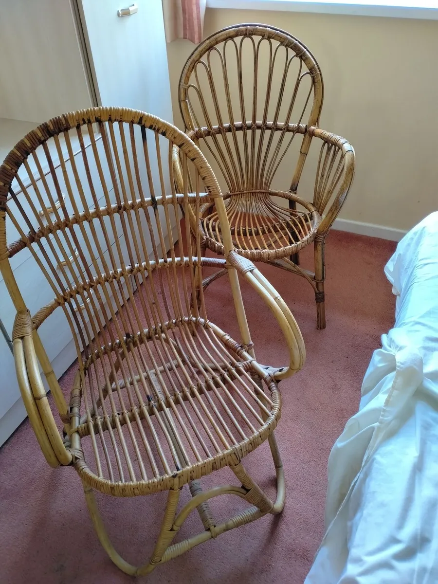 One pair retro chairs. One pair vintage chairs. - Image 4