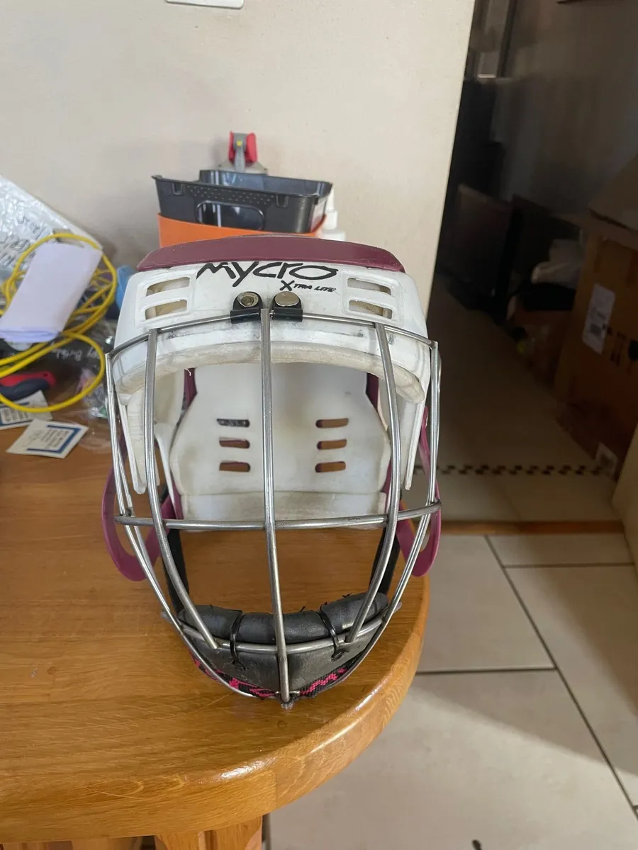 Helmet Mycro 2 Tone Maroon & White - Image 1