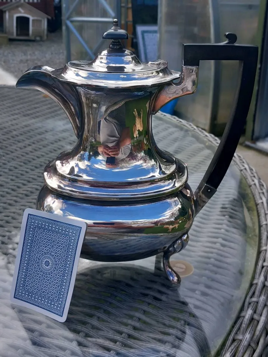 96 Yr old Walker and Hall plated coffee pot - Image 2