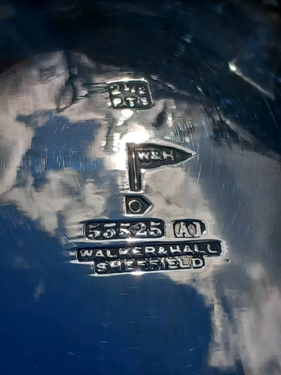 96 Yr old Walker and Hall plated coffee pot - Image 3