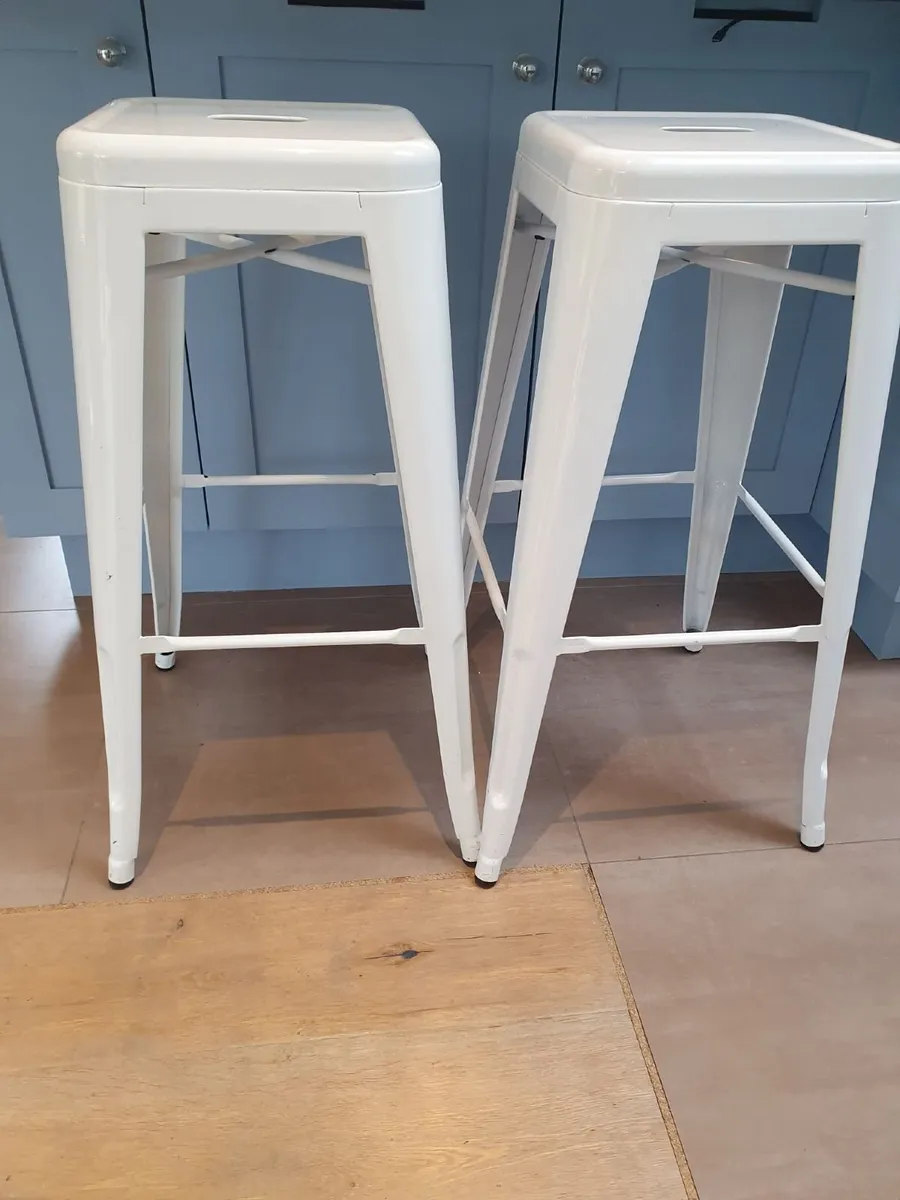 Pair of Metal Kitchen Bar Stools Industrial - Image 1