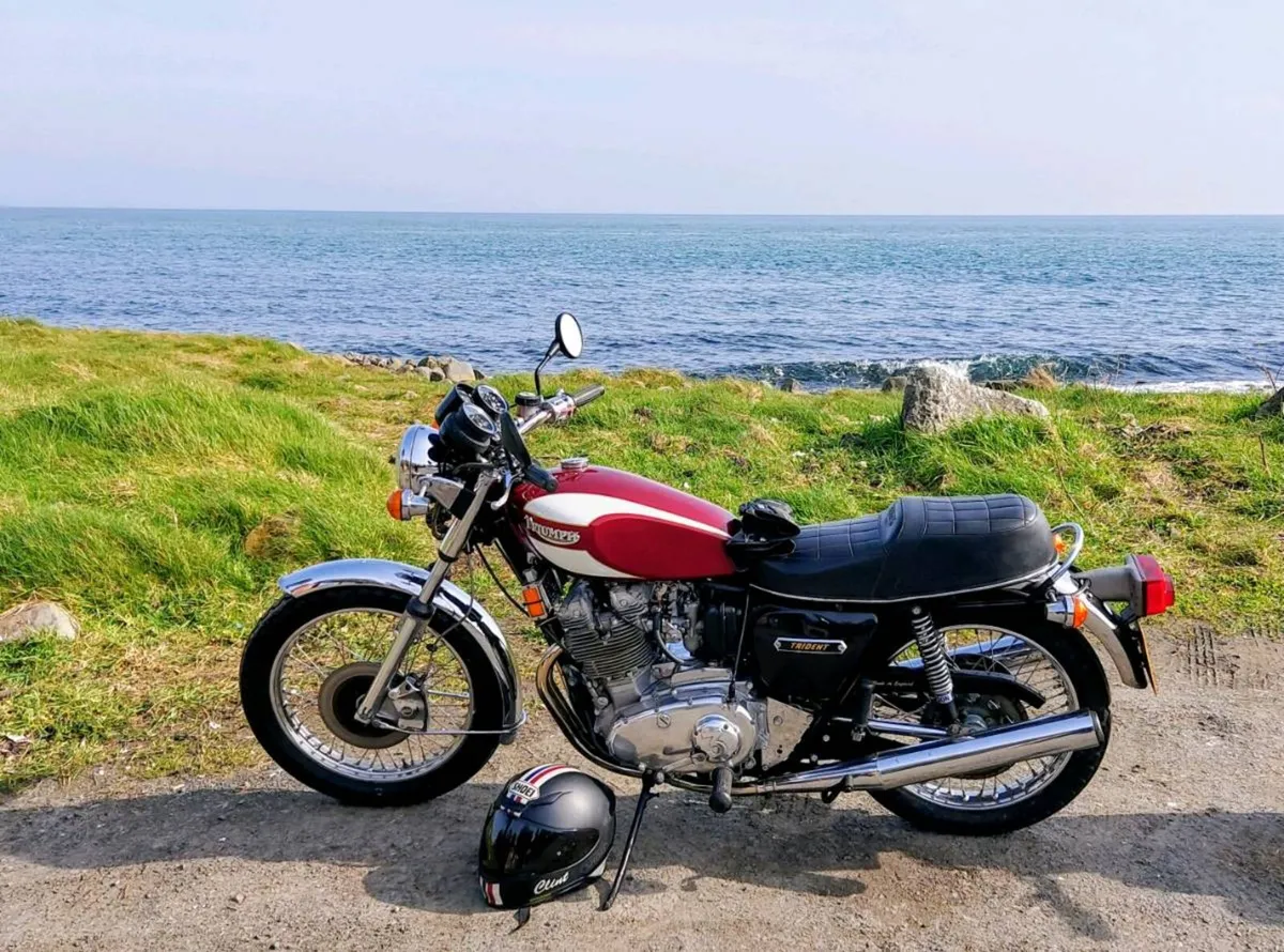 1976 Triumph T160V Trident, fully rebuilt engine.