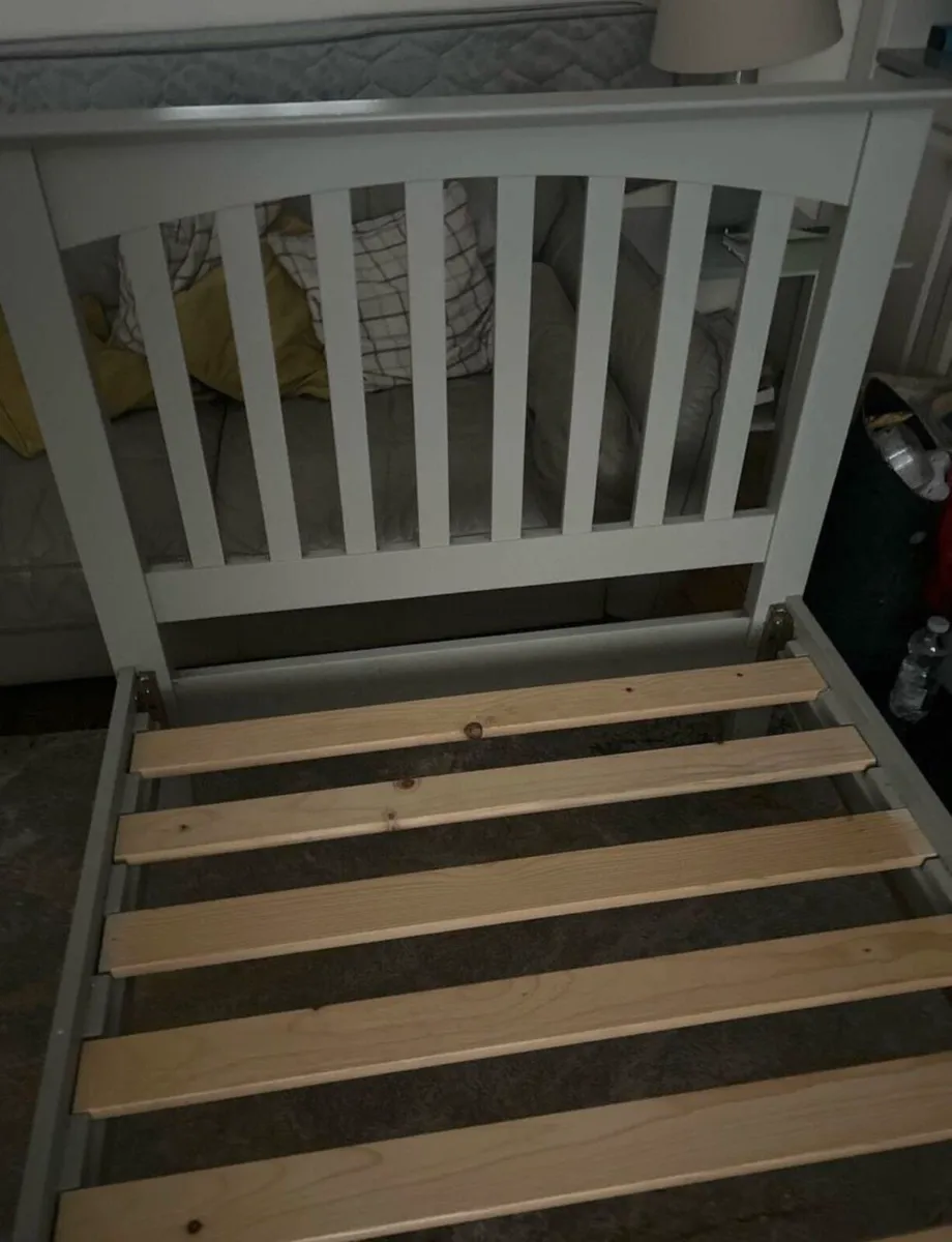 Beautiful Grey Single Wooden Bed Frame - Deliver - Image 3