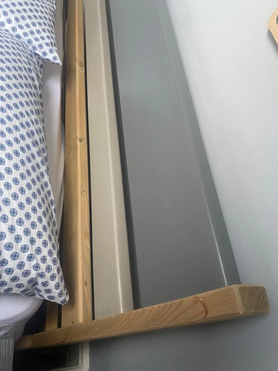 Solid pine double bed frame - Image 1