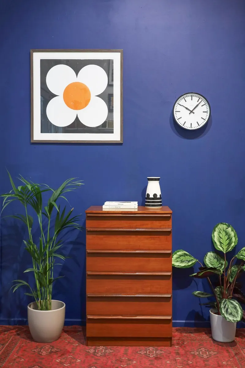 Avalon Teak Tallboy Chest of Drawers - Image 1