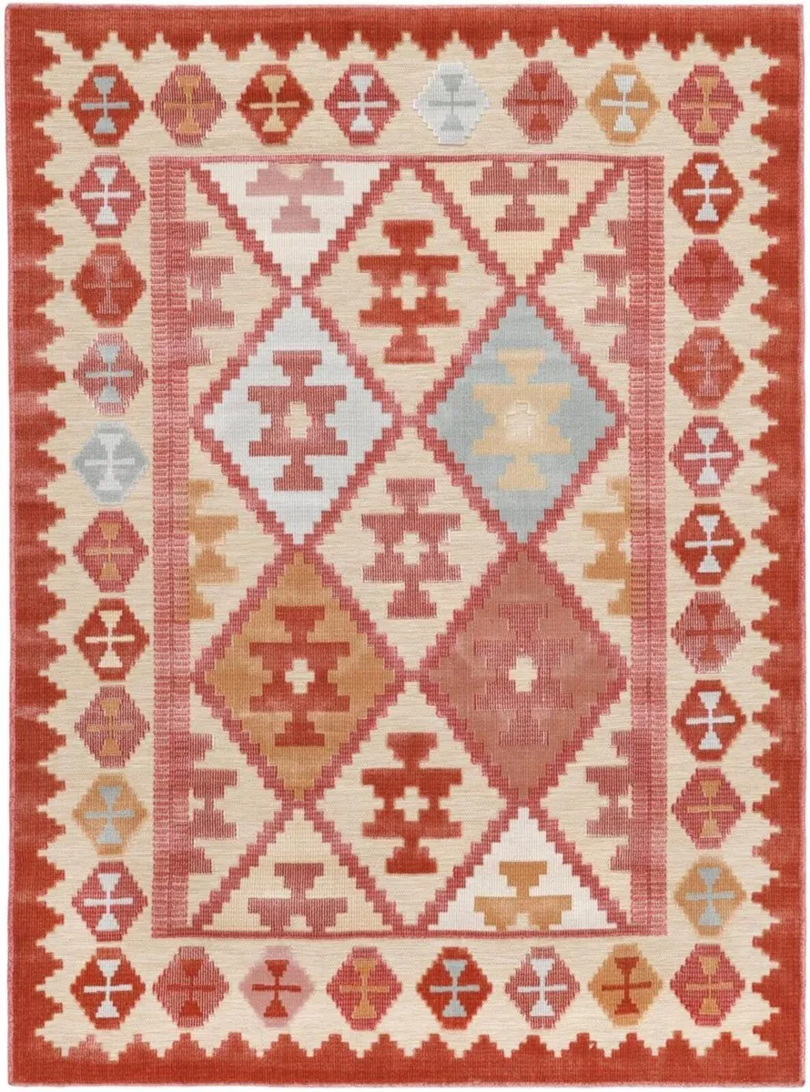 Saga Kilim In Outdoor Rug Modern carpets 6′7″ x - Image 2