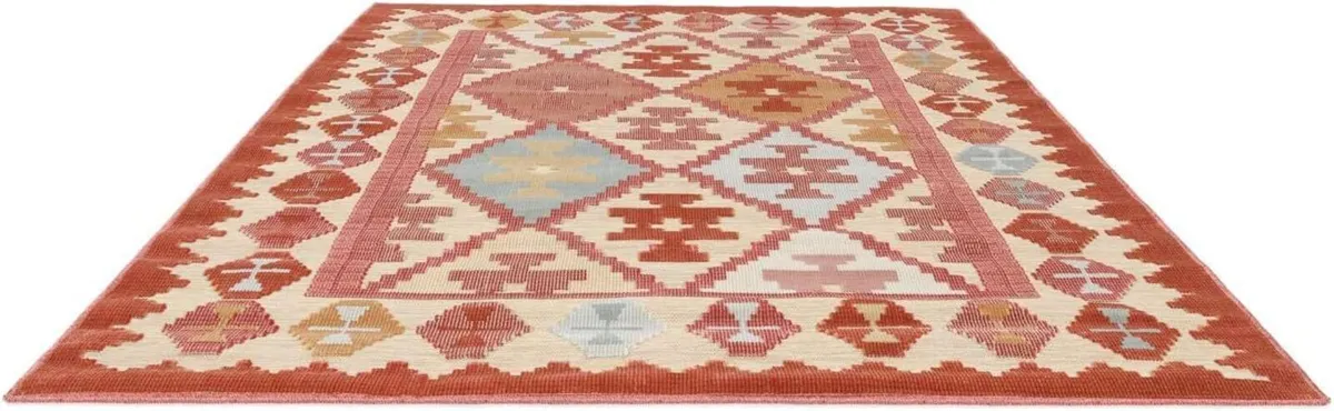 Saga Kilim In Outdoor Rug Modern carpets 6′7″ x - Image 4