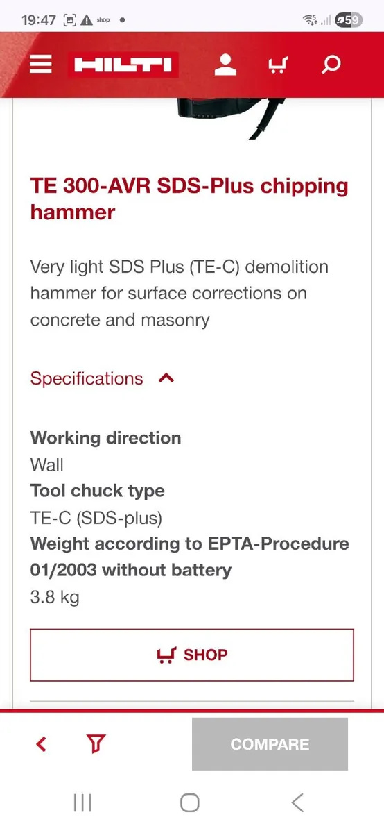 Hilti te300 breaker /seeviced /warranty/receipt - Image 3