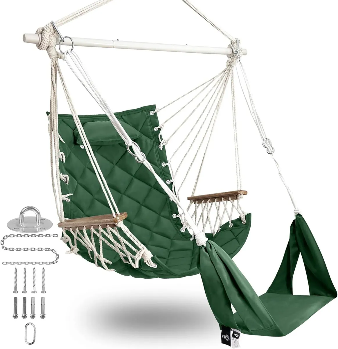 Hammock Swing Chair with Adjustable Footrest - Image 1