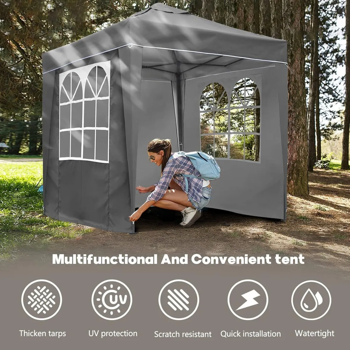 Pop Up Gazebo Tent with Weights Fully Waterproof - Image 4