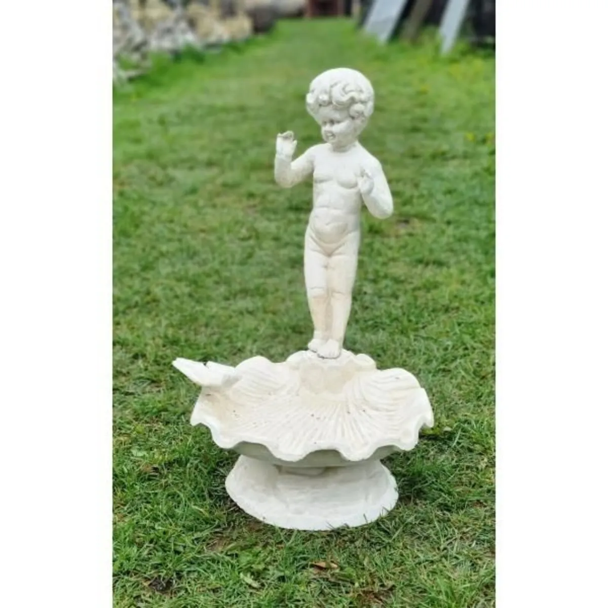 Bird Bath Cherub Standing H143 - Image 1