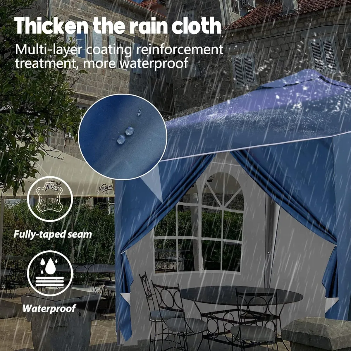 Pop Up Gazebo Tent with Weights Fully Waterproof - Image 4