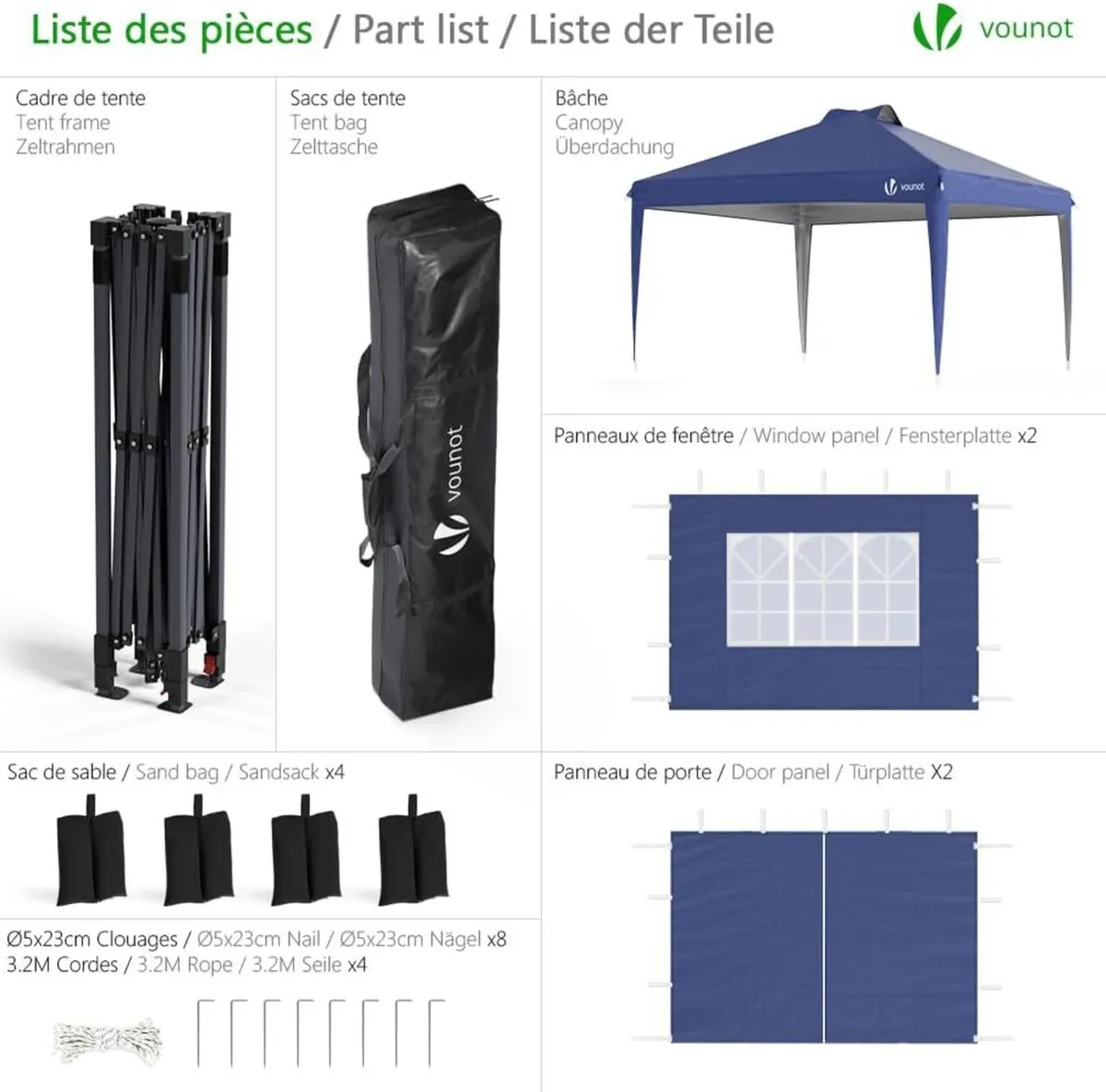 3m x Pop Up Heavy Duty Gazebo with Sides Central - Image 3