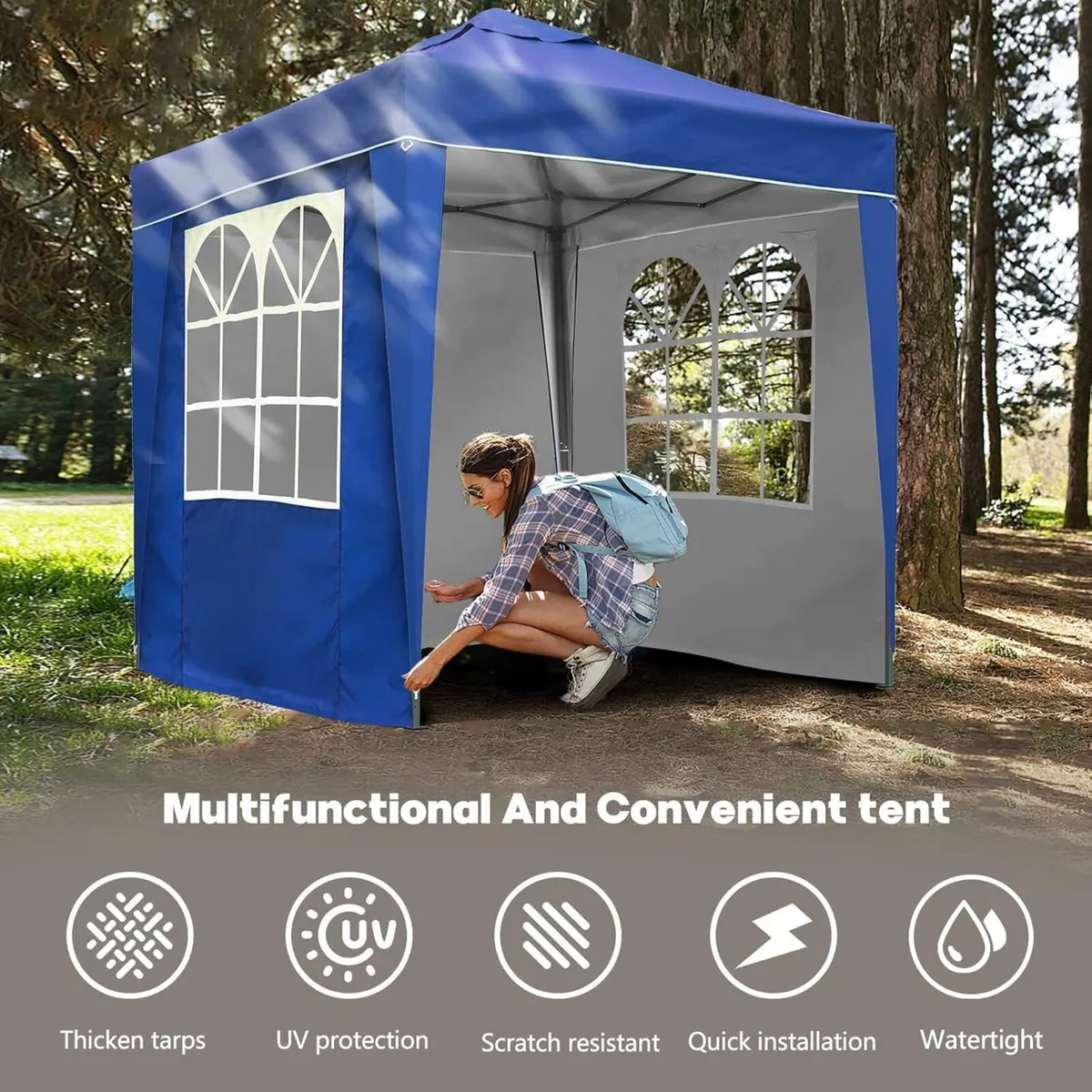 Pop Up Gazebo Tent with Weights Fully Waterproof - Image 4
